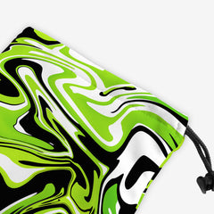 Gradient Liquid Dice Bag - Inked Gaming - HD - Corner - Green