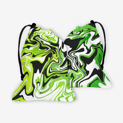 Gradient Liquid Dice Bag - Inked Gaming - HD - Mockup - Green - F