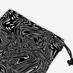 Halftones And Hatchmarks Dice Bag - Inked Gaming - HD - Corner - Black