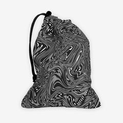 Halftones And Hatchmarks Dice Bag - Inked Gaming - HD - Mockup - Black