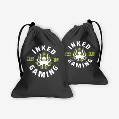 Inked Gaming Logo Dice Bag - Inked Gaming - EG - Mockup - Seaweed - FB