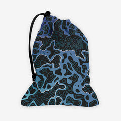 Islands And Waves Dice Bag - Inked Gaming - HD - Mockup - Blue