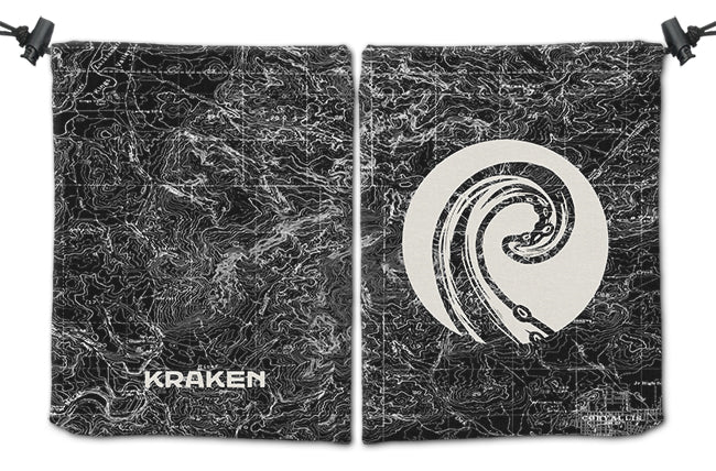 Kraken Circle Dice Bag - Inked Gaming - KB - Mockup - Black
