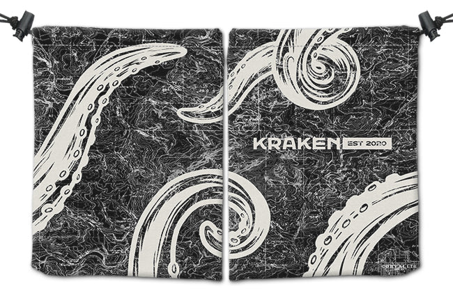 Kraken Established 2020 Dice Bag - Inked Gaming - KB - Mockup - Black