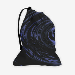 Liquid Metal Whirlpool Dice Bag - Inked Gaming - EG - Mockup - Blue
