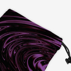 Liquid Metal Whirlpool Dice Bag - Inked Gaming - EG - Corner - Purple 