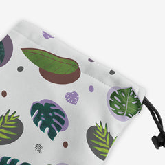 Painted Leaves Dice Bag - Inked Gaming - HD - Corner - Purple