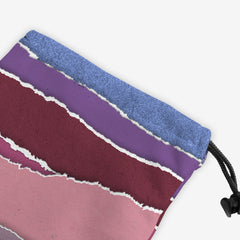 Papercraft Mountains Dice Bag - Inked Gaming - HD - Corner - Purple