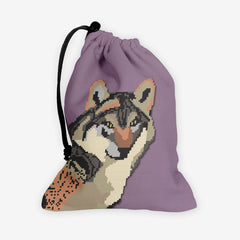 Pixel Wolf Dice Bag - Inked Gaming - EG - Mockup - Lavender