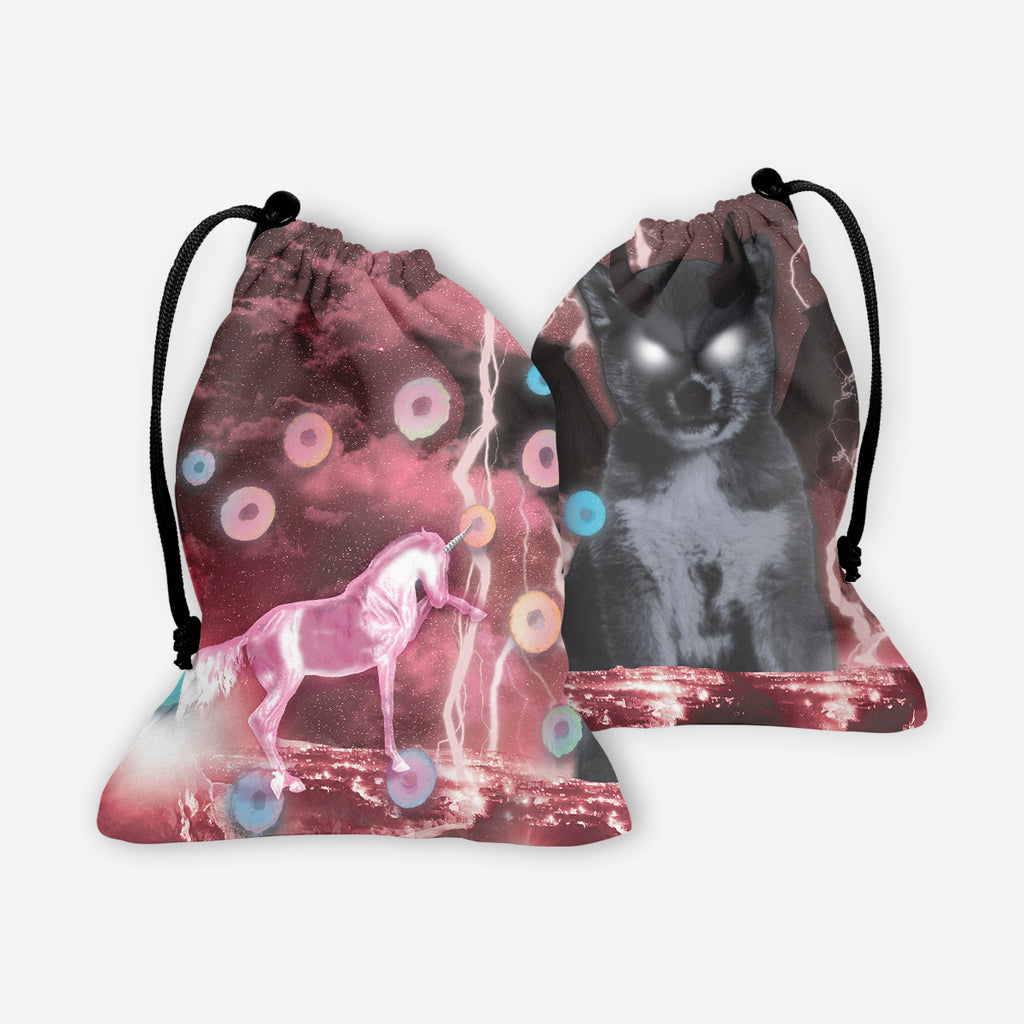 Plastic Unicorn Vs Shiba Demon Dice Bag