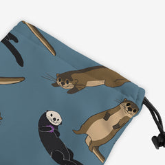 Salted Caramel Otters Dice Bag - Inked Gaming - EG - Corner- Denim