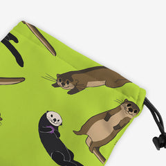 Salted Caramel Otters Dice Bag - Inked Gaming - EG - Corner  - Green