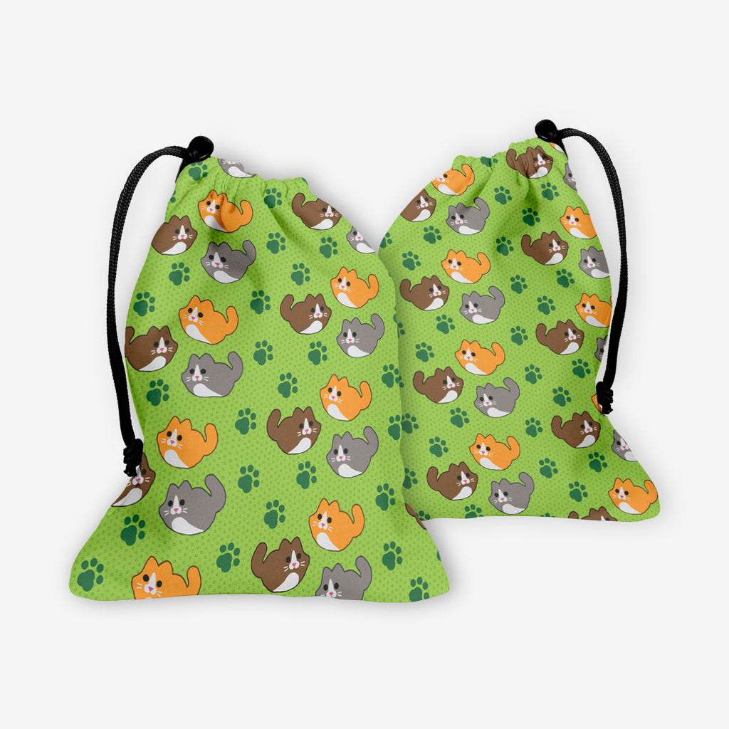 Smol Kitters Dice Bag - Inked Gaming - EG - Mockup - Green - FB
