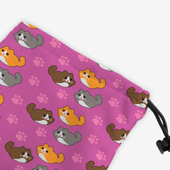 Smol Kitters Dice Bag - Inked Gaming - EG - Corner - Pink