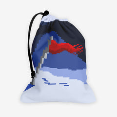 Snowy Pixel Mountaintop Dice Bag
