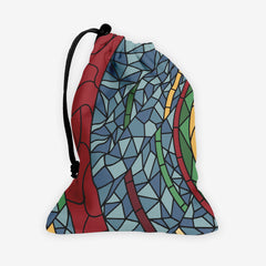 Stained Glass Circle Dice Bag - Inked Gaming - KB - Mockup - Red 