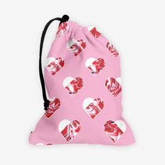 Swirly Hearts Dice Bag - Inked Gaming - HD - Mockup - Pink 