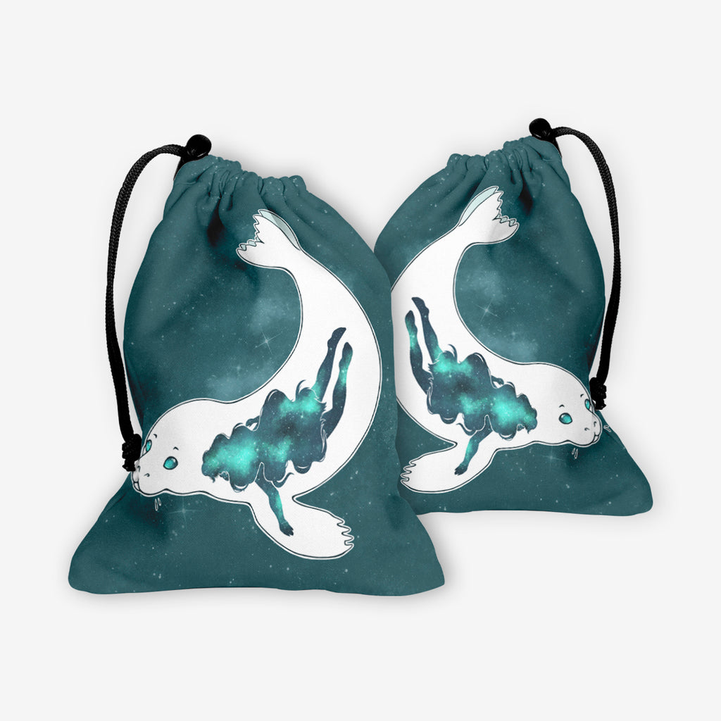 Galaxy Selkie Dice Bag - InvertSilhouette - Mockup - FB
