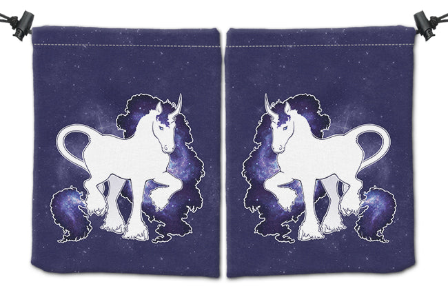Galaxy Unicorn Dice Bag - InvertSilhouette - Mockup