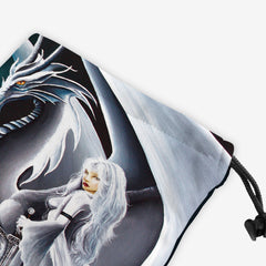 Aurora And The White Dragon Dice Bag - Kari-Ann Anderson - Corner