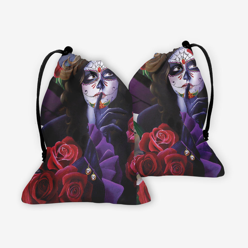 Sugar Skull Rose Garden Dice Bag