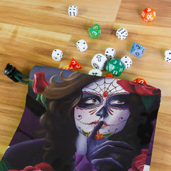 Sugar Skull Rose Garden Dice Bag