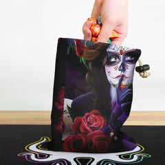 Sugar Skull Rose Garden Dice Bag