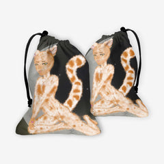 Anime Feline Of The Moon Dice Bag - Katiria Cortes - Mockup