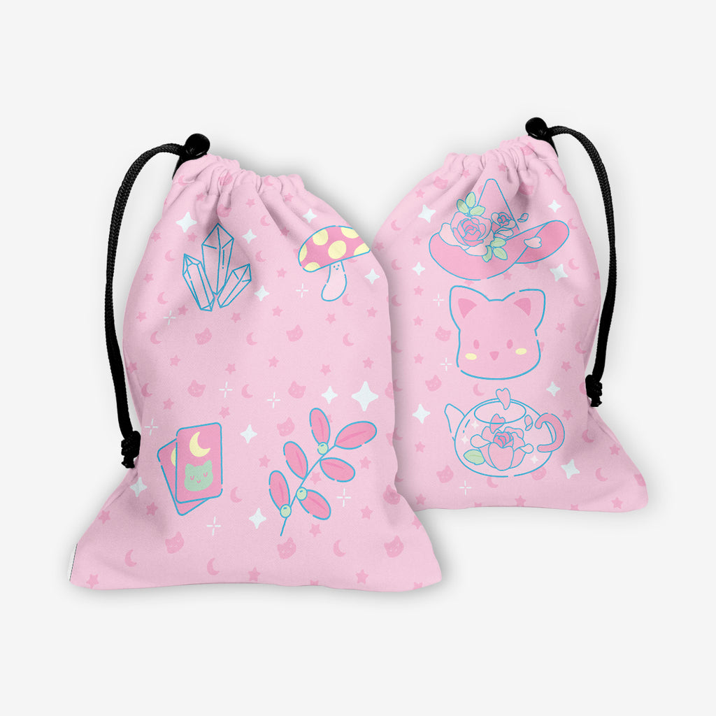 Magical Pink Rose Dice Bag - Maud1e - Mockup - F