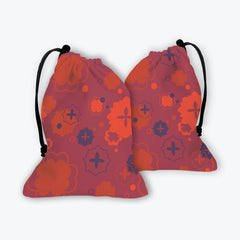 Whimsical Floral Pattern Dice Bag