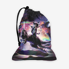 Galaxy Cat On Dinosaur Unicorn in Space Dice Bag
