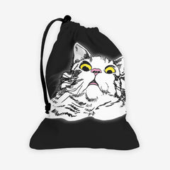 Gasping Cat Face Dice Bag