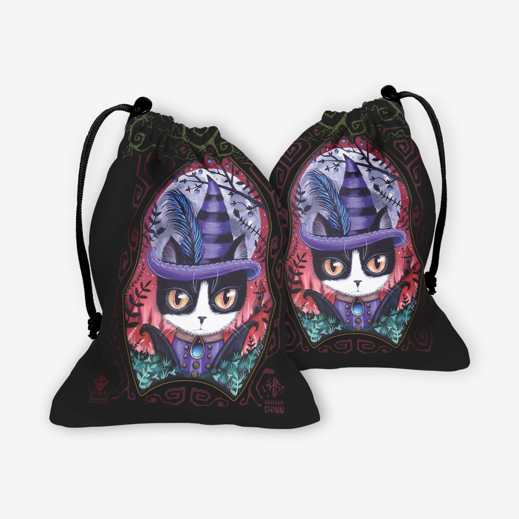 Dapper Witch Cat Dice Bag