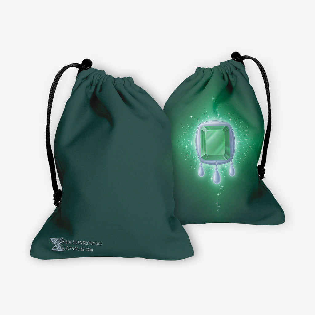 Emerald Medallion Dice Bag