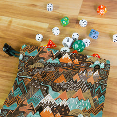 Maximalist Mountain Maze Dice Bag