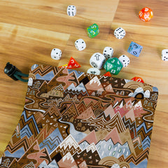 Maximalist Mountain Maze Dice Bag