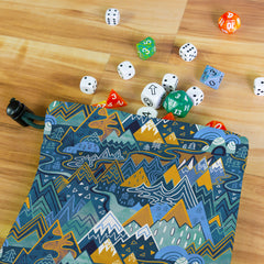 Maximalist Mountain Maze Dice Bag