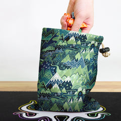 Maximalist Mountain Maze Dice Bag