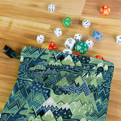 Maximalist Mountain Maze Dice Bag