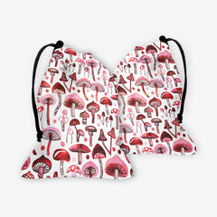 Watercolor Mushrooms Dice Bag - TigaTiga - Mockup - Pink