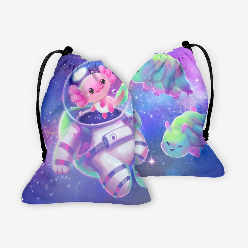 Axolotl Astronaut Dice Bag