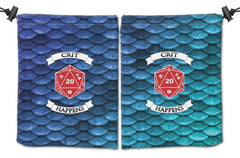 Crit Happens Dice Bag - Crit Camp Gaming - Mockup