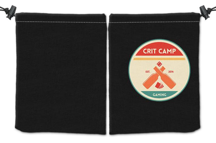 Crit Camp Black Dice Bag - Crit Camp Gaming - Mockup
