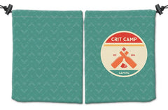 Crit Camp Green Dice Bag - Crit Camp Gaming - Mockup