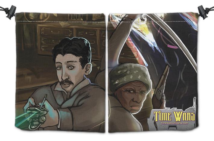 Tubman and Tesla, Vampire Hunters Dice Bag - Time Wars - Mockup