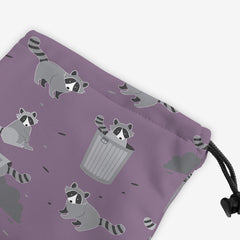 Trashy Raccoons Dice Bag - Inked Gaming - HD - Corner - Purple