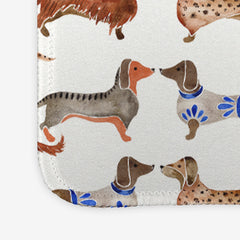 Dachshunds Mousepad - CatCoq - Corner - White - 051