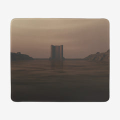 Tower Beyond The Mist Mousepad - DALL-E By Open AI - Mockup - 051
