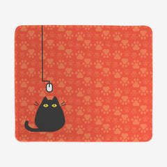 Cat and (Computer) Mouse Mousepad - Inked Gaming - EG - Mockup - Red - 051