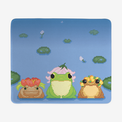 Pixel Frogs In Hats Mousepad - Inked Gaming - LL - Mockup - 051